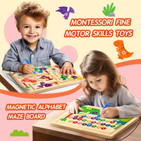 2 in 1 Magnetic Color and Number Maze Double-Sided ABC Alphabet - One Size / Multicolored - image 3