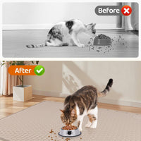 Cat Food Mat Extra Large Silicone Pet Bowl Mat 40''x28'' - Khaki / 40"L x 40"W - image 4