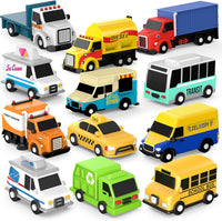 Tub Works Vehicles Bath Cars Mold Free Bath Toys, Sealed - City Cars - 12pk