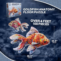 Genius Games shark anatomy floor puzzle showing a great white shark and its anatomy - view 9