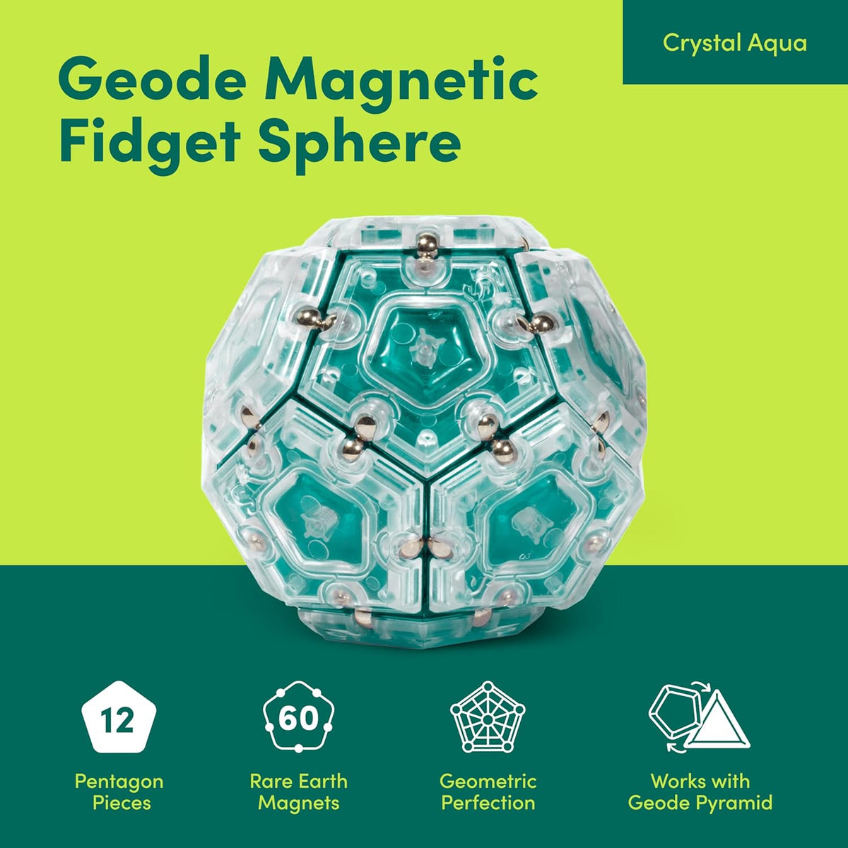 Speks Geode Magnetic Sphere - Aqua - image 2