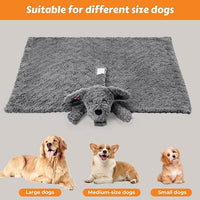 Heartbeat Toy Heartbeat Blanket for Dog Anxiety Relief, Heartbeat Stuffed Animal for Puppy Calming Aid Behavioral Aid, Dog Comfort Toy for Sleep Aid Cuddle, Grey