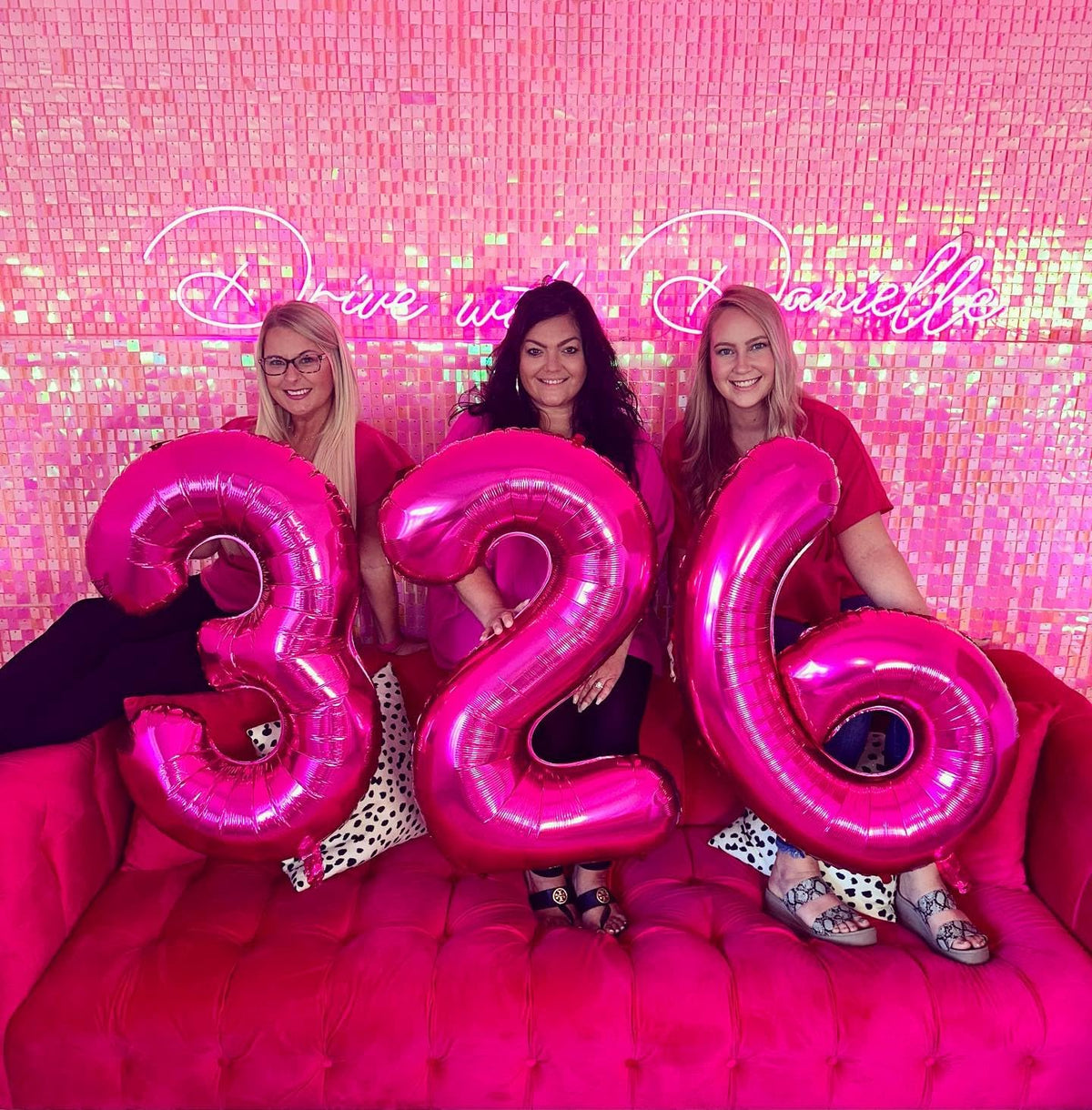 Navy Blue 1 Balloon, Number Balloon 40 Inch - Hot Pink / Number 3 - image 3