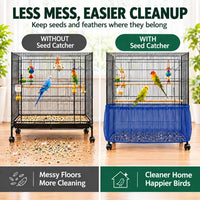 Bird Cage Net Cover Seed Catcher - Blue / 118 x 15 Inch/ 300 x 37 cm - image 3
