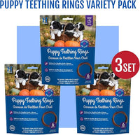 N-Bone Puppy Teething Rings Pumpkin Flavor 6 Count Bag Multi Pack, Total 3 Bags, 21.6-oz (18 Rings)