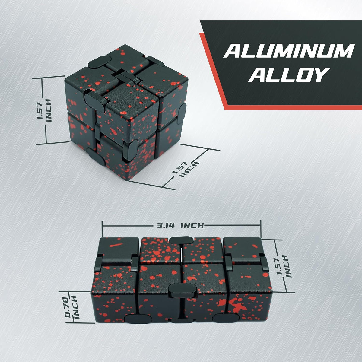 DOLASEV silver metal infinity cube fidget toy made of zinc alloy - view 20