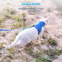 Cat Harness and Leash Set for Walking Escape Proof - Blue / Xxl 19-26 lbs - image 2