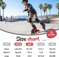 SULIFEEL Rainbow Unicorn Adjustable Kids Inline Skates for Girls Boys – Fun for Kids & Family - D Spider Red / Medium - Big Kid - image 2