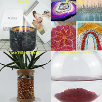 TWINKLING High Luster Crushed Glass Glitter, Broken Glass, Fire Glass Gems Chips for Fire Pit, DIY Resin Art, Epoxy Crafts, Geode Painting, Aquarium Decoration, 6-9mm(370g/13oz.) (Turquoise)