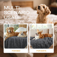 Luciphia Waterproof Dog Blanket - Grey Heart / L (65" x57") - image 4
