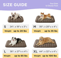LE SURE Cute Orthopedic Dog Bed Large Sized Dog, Flat Pet Mat - 36"L x 27"W x 4"Th / Brown - image 4