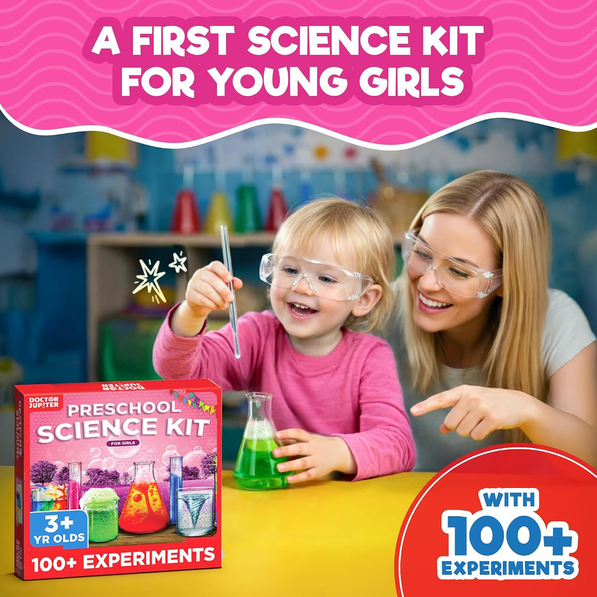 Doctor Jupiter Girls' First Science Experiments Kit for Kids Ages 4+ – Fun for Kids & Family - Preschool Science Kit for Girls: 3+ - image 2