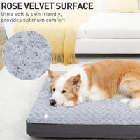 KSIIA Washable Dog Bed for Crate Waterproof for Medium Dogs - Light Grey / 41.0"L x 27.0"W x 3.0"Th - image 2