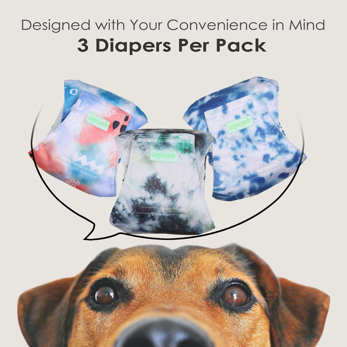 Wegreeco Washable Male Dog Belly Band - X-Large / Tie-dye, Ink - image 2