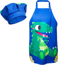 R HORSE Kid Apron and Chef Hat Set - Dinosaur