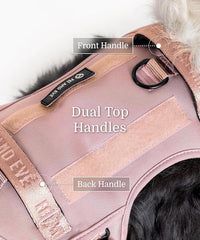 2025 New Edition, Fei & Eve MagEase Dog Harness - 3-Second Magnetic Buckles | 3-Point No-Pull Control | Heavy-Duty 900D Nylon | Dual Safety Handles | Breathable Mesh | Adjustable Fit | X-Large, Pink