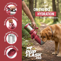 PupFlask Pro Portable Insulated Dog Water Bottle - Red / 30 Ounce - image 2