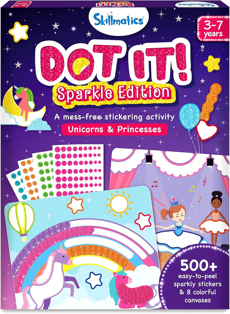 Skillmatics Dot It Sticker Art, Unicorns & Princesses Sparkle - 2. Sparkle Edition