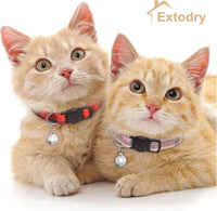 6 Pack Classic Plaid Cat Collars with Bells - 6''-9'' - image 2