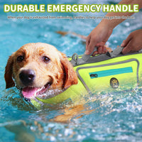 Dog Life Jacket, Good Visibility Pet Swimming Vest for Boating L – Essentials for Dogs - Green / Large - image 2