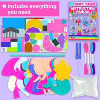 KRAFUN Fairy Tales Sewing Kit for Kids Ages 5-10, 8 Projects - Fairy Tales - image 2