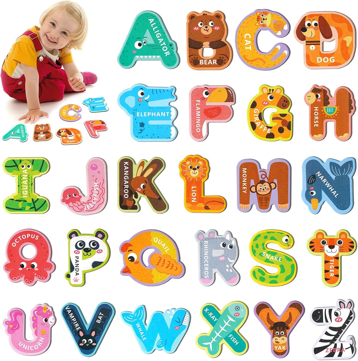 Magnetic Letters for Toddlers 1-3 - Uppercase Letter