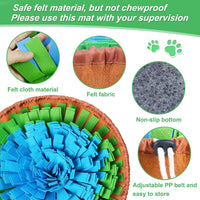 Vivifying Snuffle Mat for Dogs - Blue&Green&Brown - image 2