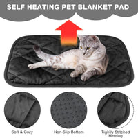 4 Pack Self Heating Cat Pad Self Warming Dog Mat - 16 x 20 Inch / Black - image 3