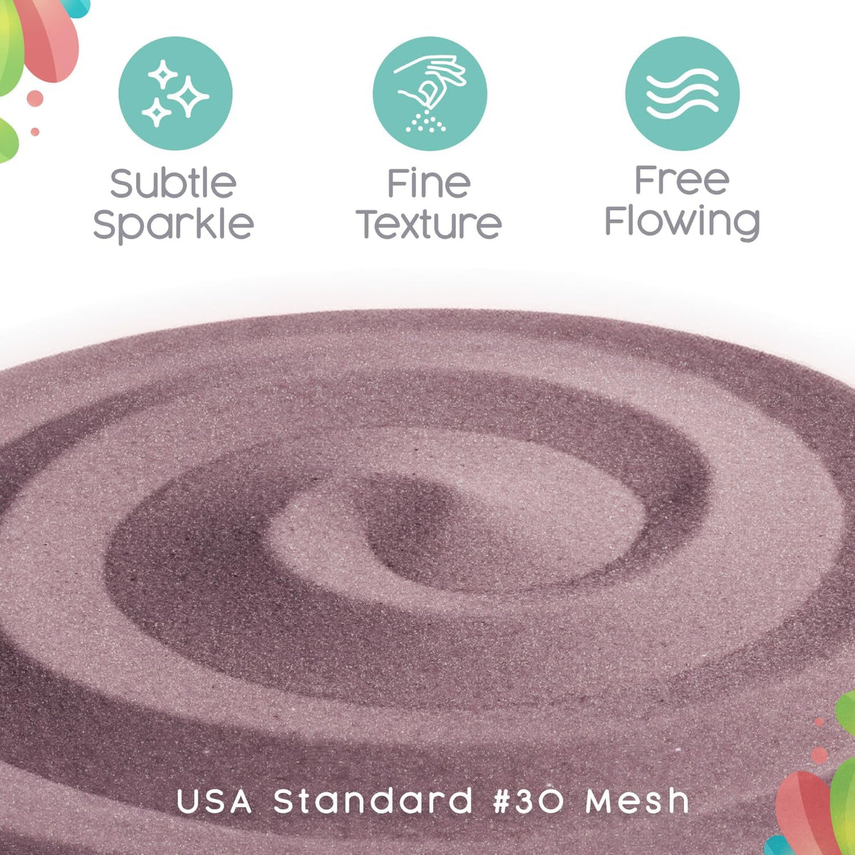 Lilac Unity Sand, Pastel Purple Colored Sand for Weddings - Quartz / 1 LB (16 oz) - image 2
