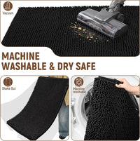 Absorbent Dog Door Mat for Muddy Paws - 72"L x 24"W x 1" Th / Black - image 4