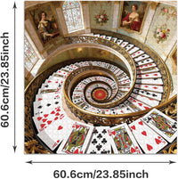 Cafly spiral staircase 1000 piece jigsaw puzzle with playing cards illusion - view 13