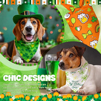 Abbylike 50 Pcs Halloween Dog Bandanas Bulk - St Patricks Day / 25.6 x 17.7 x 17.7" - image 2