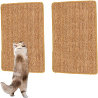 Sisal Cat Scratcher Mat with Sticky Tapes - Camel / 23.6" x 15.7" (2-Pack)