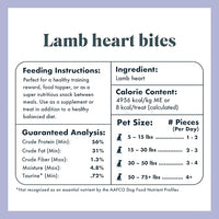 King Lou Pets - Lamb Hearts for Dogs and Cats - USA-Made Freeze Dried Lamb Dog Treats - Taurine, Zinc, and Iron - 1lb Prior to Freeze-Drying