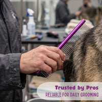 10-Inch Dog Combs for Grooming Matting - Purple / 8" - image 4
