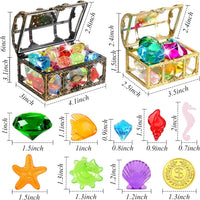 MARFOREVER 150 colorful acrylic pirate treasure gems with gunny bag - view 5