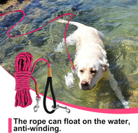Long Dog Leash Reflective Rope Training Lead 15ft 30ft 50ft Check Cord – Essentials for Dogs - Pink / 15ft x 3/8inch - image 3