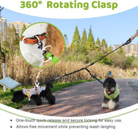 Double Dog Leash, No Tangle Splitter for Two Dogs - Green - image 4