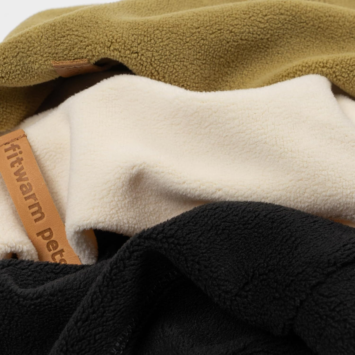 Fitwarm 3 Pack Classic Fleece Dog Sweater - X-Large / Black-Olive-Cream - image 3