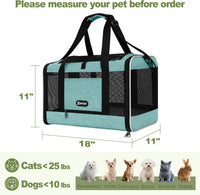 Cat Carrier 18x11x11 Top Load - Turquoise / 18.0"L x 11.0"W x 11.0"H - image 2