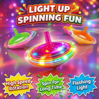 LED Flashing Spinning Tops for Kids - Classic - 50 Piece - image 2