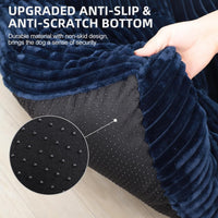 KSIIA Washable Dog Crate Bed Kennel Mat for Large Dogs - Blue / 35.0"L x 23.0"W x 3.0"Th - image 4
