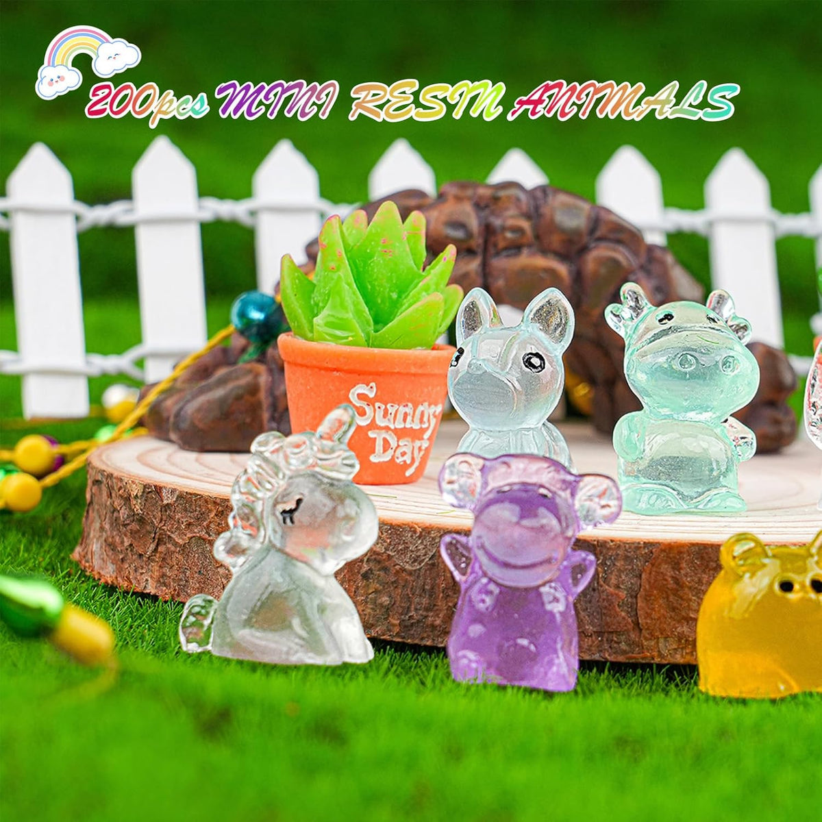 Mini Resin Duck Colorful Miniature Figures Micro Fairy Garden - 200 Luminous Animals - image 2