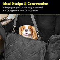 Dog Car Seat Cover, Heavy Duty Hammock - Standard / Black - image 2
