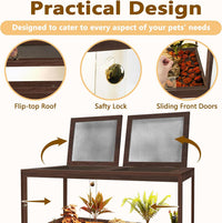 PROLEE Retile Tank, Bearded Dragon Tank - Walnut / 81 Gallons - image 3