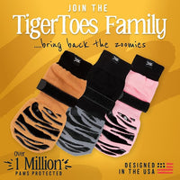 DOK TigerToes Premium Non-Slip Dog Socks for Hardwood Floors - Extra-Thick Grip That Works Even When Twisted - Prevents Licking, Slipping, and Great for Dog Paw Protection (Cool Caramel, Small)