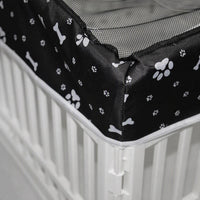 PJYuCien Playpen Top Cover for 36'' Width 4 Panel Pen, Black Paw – Essentials for Dogs - Fits Plastic 4 Panels Playpen / Cover, 36"Width, Black Paw ( Adhesive Tape Connections ) - image 2