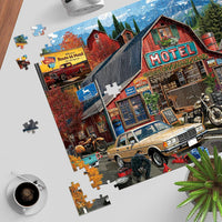 1000 Piece Puzzles for Adults, Premium Magic Book Jigsaw Puzzle – Fun for Kids & Family - Roadside Motel - image 2