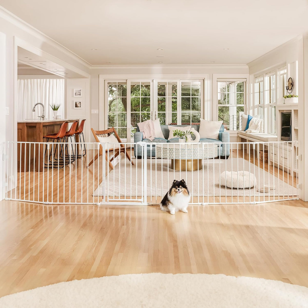 Carlson 6-Panel Convertible Pet Yard & Extra Wide Metal Dog Gate - image 2