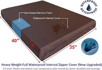 Dogbed4less Luxury Extra Large Orthopedic Memory Foam Dog Bed for Large Dogs with Durable Waterproof Internal Case, Removable Washable Denim Cover and Extra Bonus Pet Bed Cover, XL 40X35X4, Blue